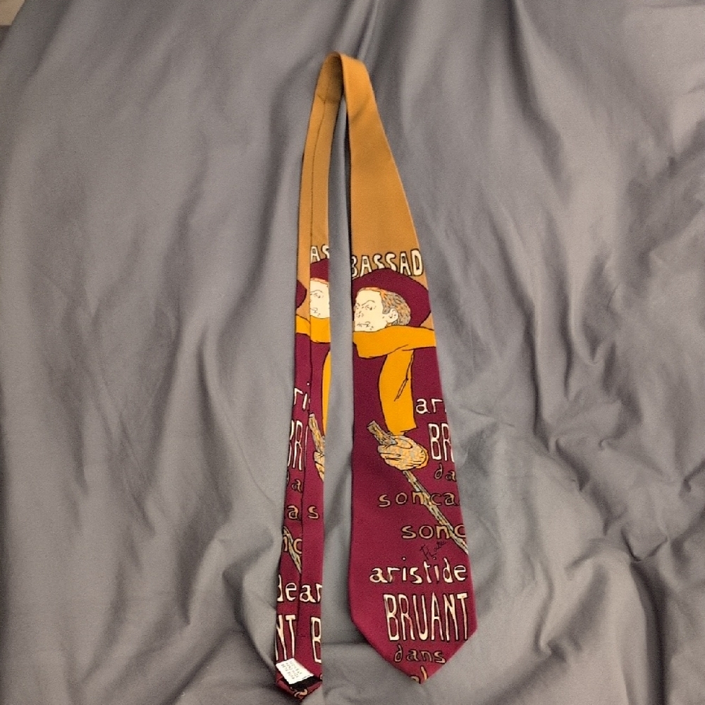 3 For 10 Dollars All Ties. Colorful Aristide Bruant Graphic Tie